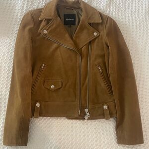 Madewell Brown Suede Leather Jacket